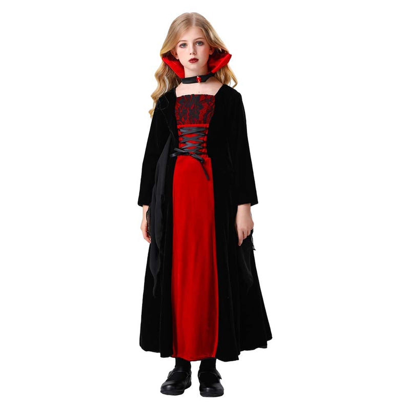 Children‘s medieval vampire costume Cosplay Costume Outfits Halloween Carnival Suit