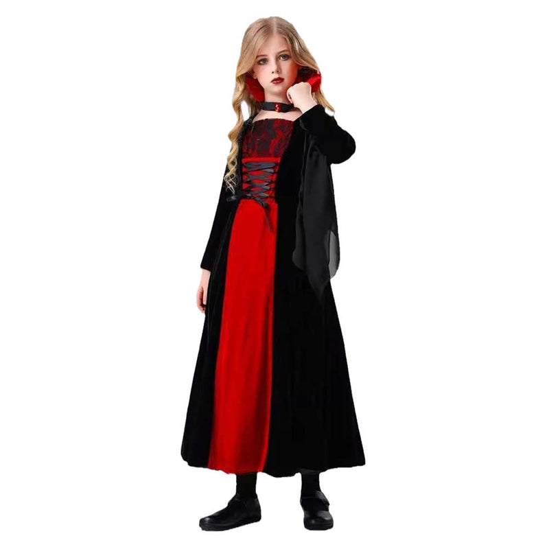 Children‘s medieval vampire costume Cosplay Costume Outfits Halloween Carnival Suit