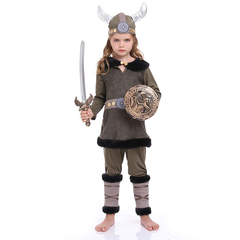 Children‘s pirate warrior suit Viking performance suit Cosplay Costume Outfits Halloween Carnival Suit