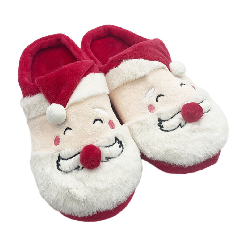 Christmas grandpa Slippers Women Men Indoor Warm Slipper Soft Plush Home  Winter Platform Shoes