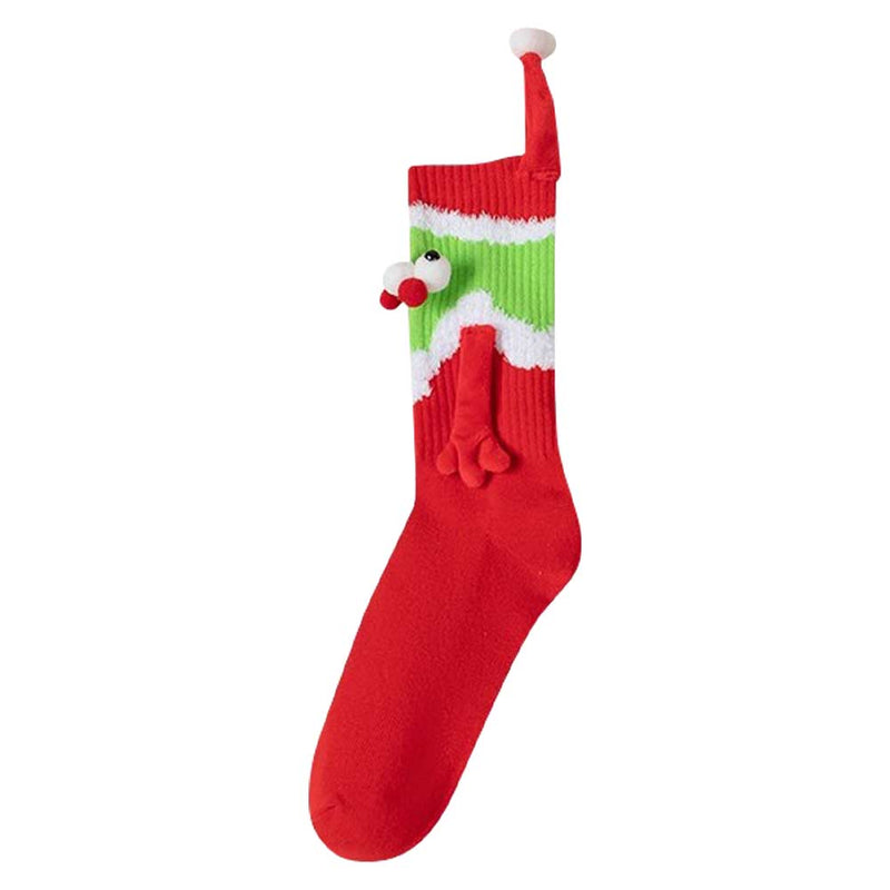 Christmas holding socks red medium tube socks