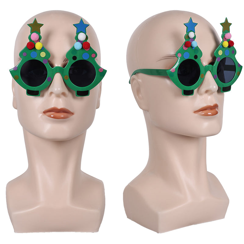 Christmas tree glasses cos Halloween Carnival Costume Accessories art the clown