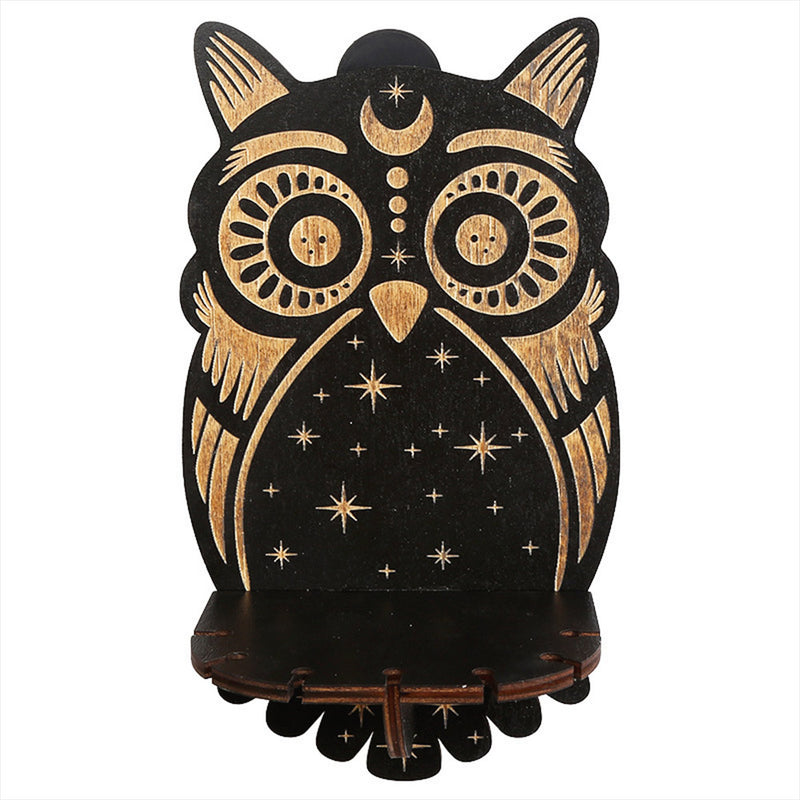 Christmas Wooden Owl Candlestick Christmas Tree Candlestick  Window Desktop Decoration Scene