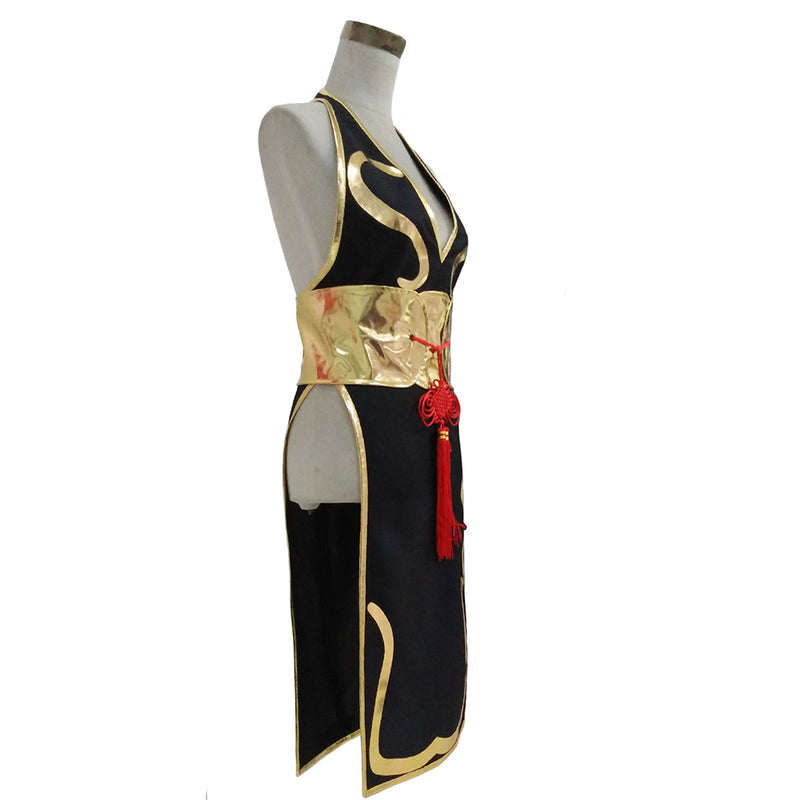 Chun-Li Cosplay Costume Cheongsam Dress Halloween Carnival Disguise Suit