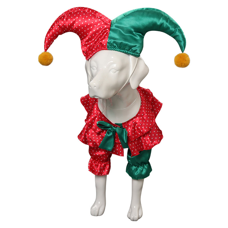 clown Pet dog halloween costume Cosplay Costume Outfits Halloween Carnival Party Suit