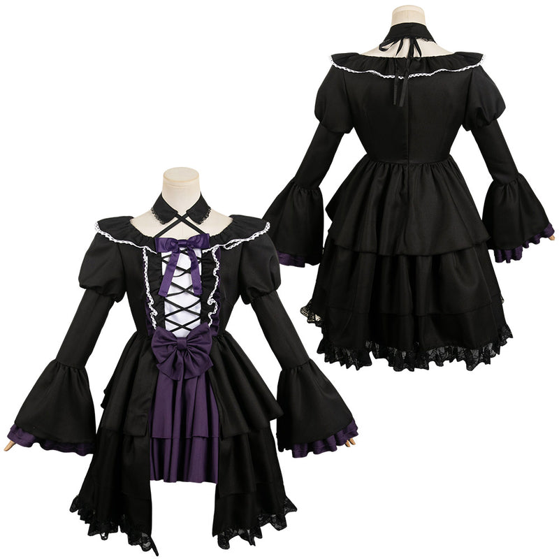 cos cosplay Akemi Homura Puella Magi Madoka Magica Cosplay Costume Outfits Halloween Carnival Suit