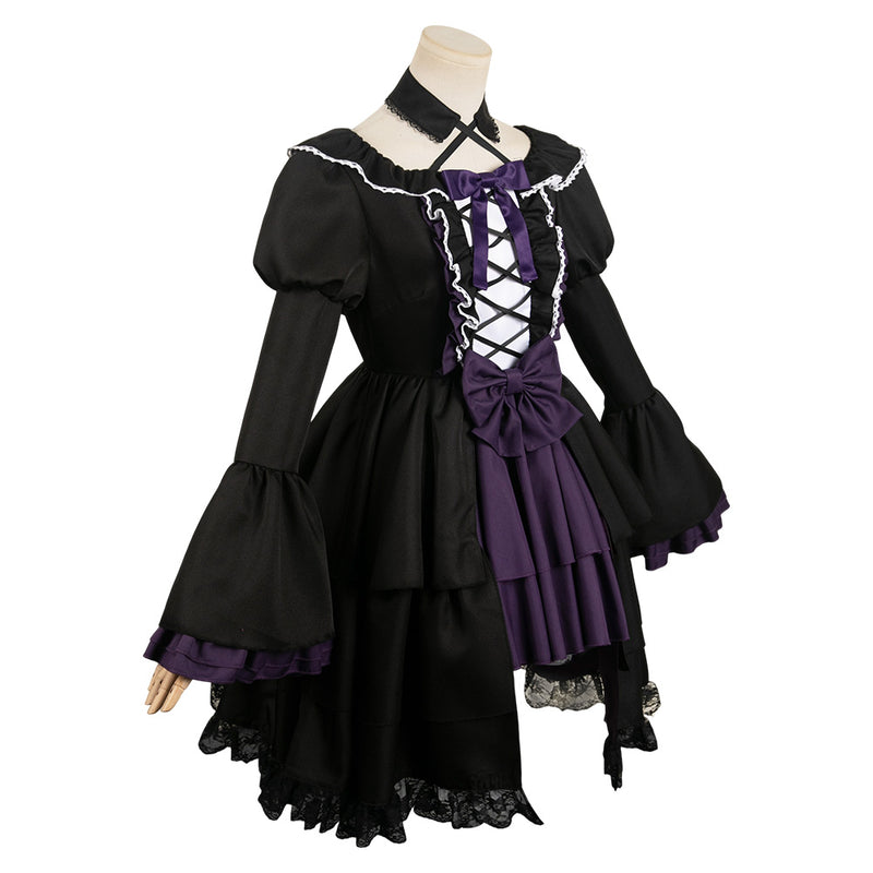 cos cosplay Akemi Homura Puella Magi Madoka Magica Cosplay Costume Outfits Halloween Carnival Suit