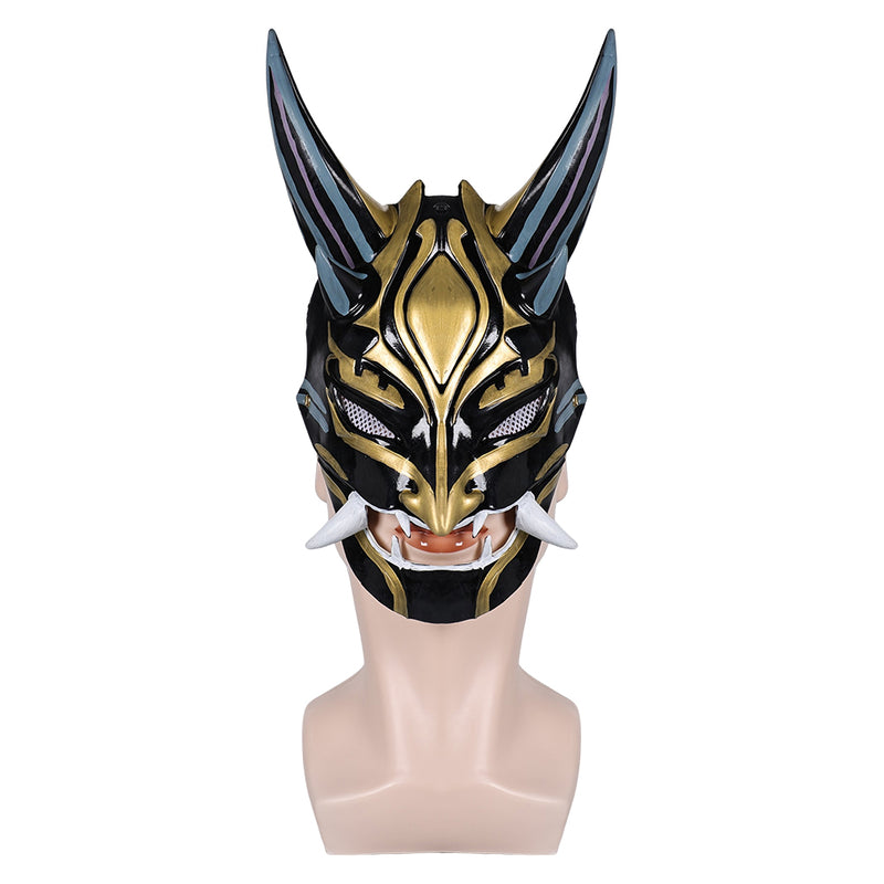 cos Genshin Impact mask xiao Helmet Masquerade Halloween Party Costume Props