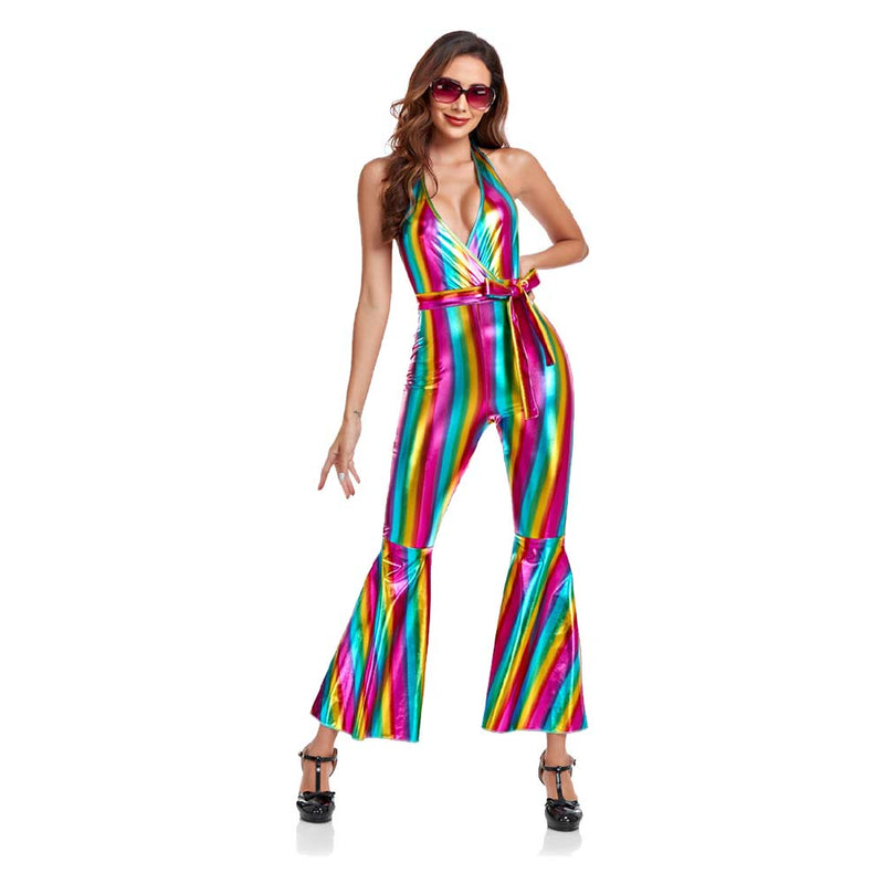 Cosplay Costume Outfits Halloween Carnival Suit 70s and 80s retro hippie performance costume