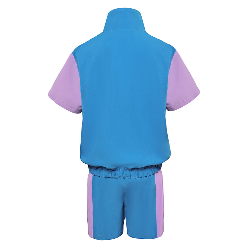 Cosplay Costume Outfits Halloween Carnival Suit 80s Tracksuit Kids Hip Hop Costume Short sleeved sportswear