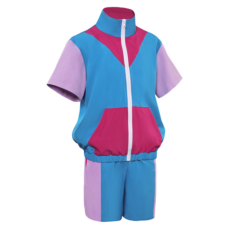 Cosplay Costume Outfits Halloween Carnival Suit 80s Tracksuit Kids Hip Hop Costume Short sleeved sportswear