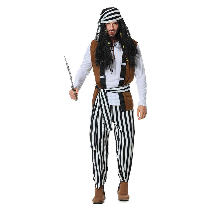 Cosplay Costume Outfits Halloween Carnival Suit Adult Men pirate