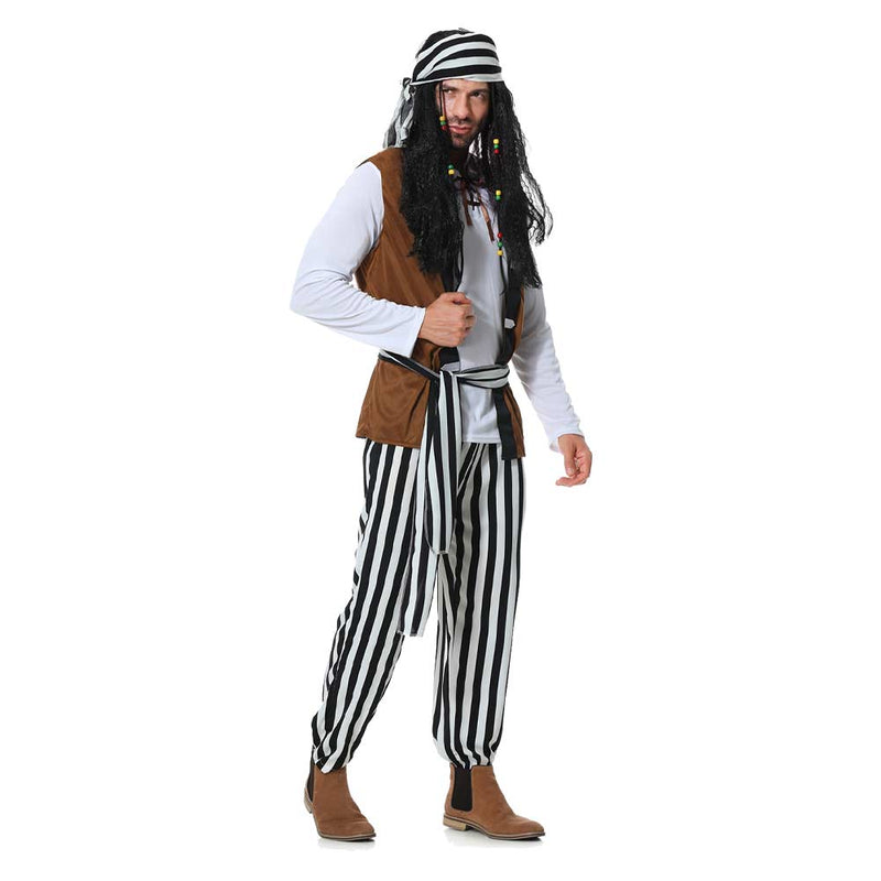 Cosplay Costume Outfits Halloween Carnival Suit Adult Men pirate