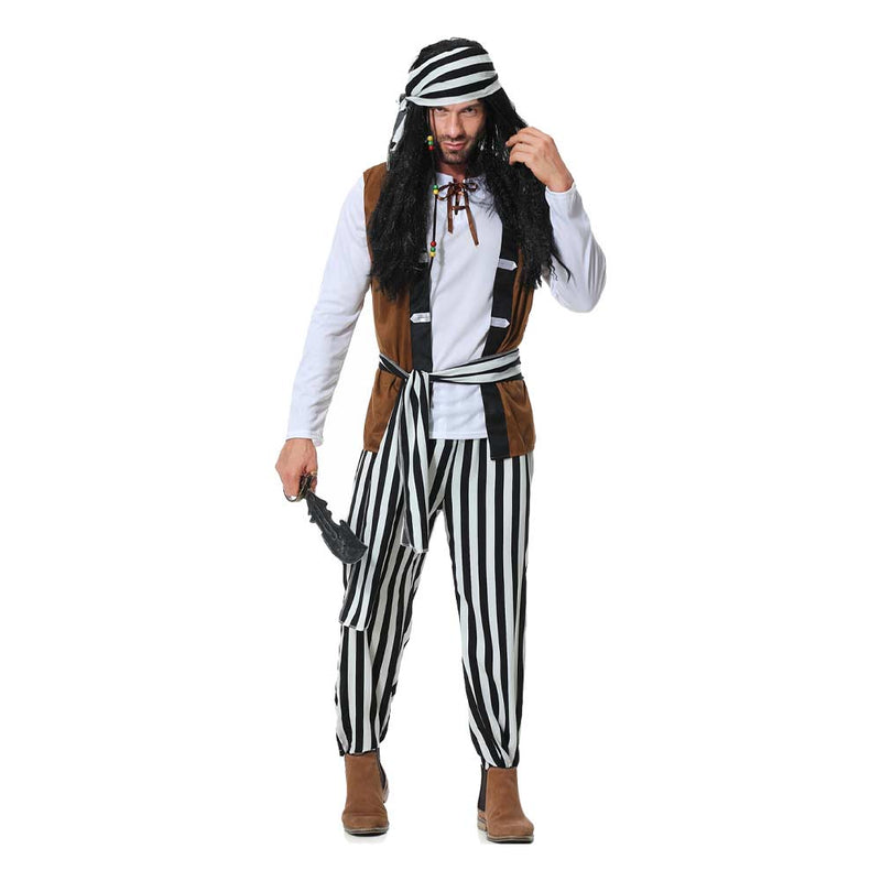 Cosplay Costume Outfits Halloween Carnival Suit Adult Men pirate