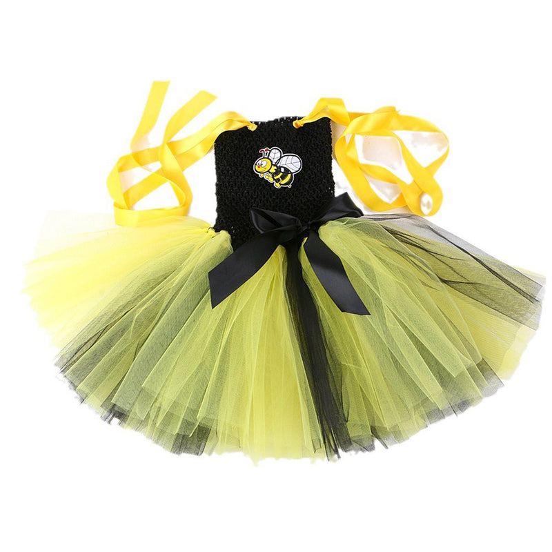 Cosplay Costume Outfits Halloween Carnival Suit Bee Wing Set Girl‘s Mesh TUTU Skirt