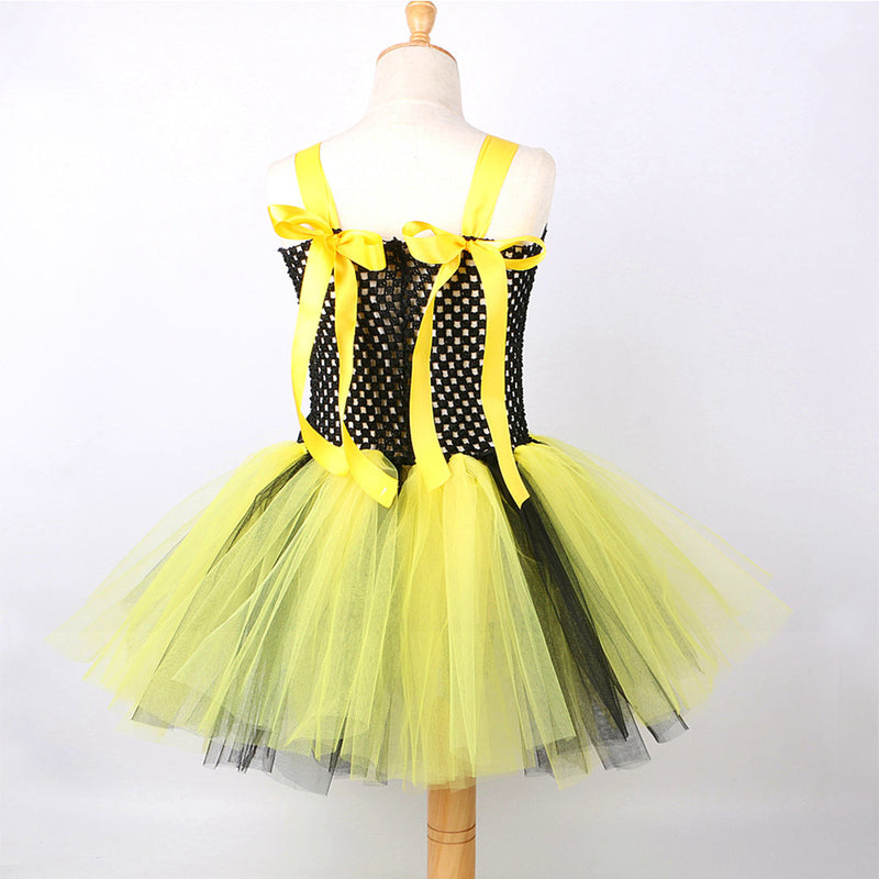 Cosplay Costume Outfits Halloween Carnival Suit Bee Wing Set Girl‘s Mesh TUTU Skirt