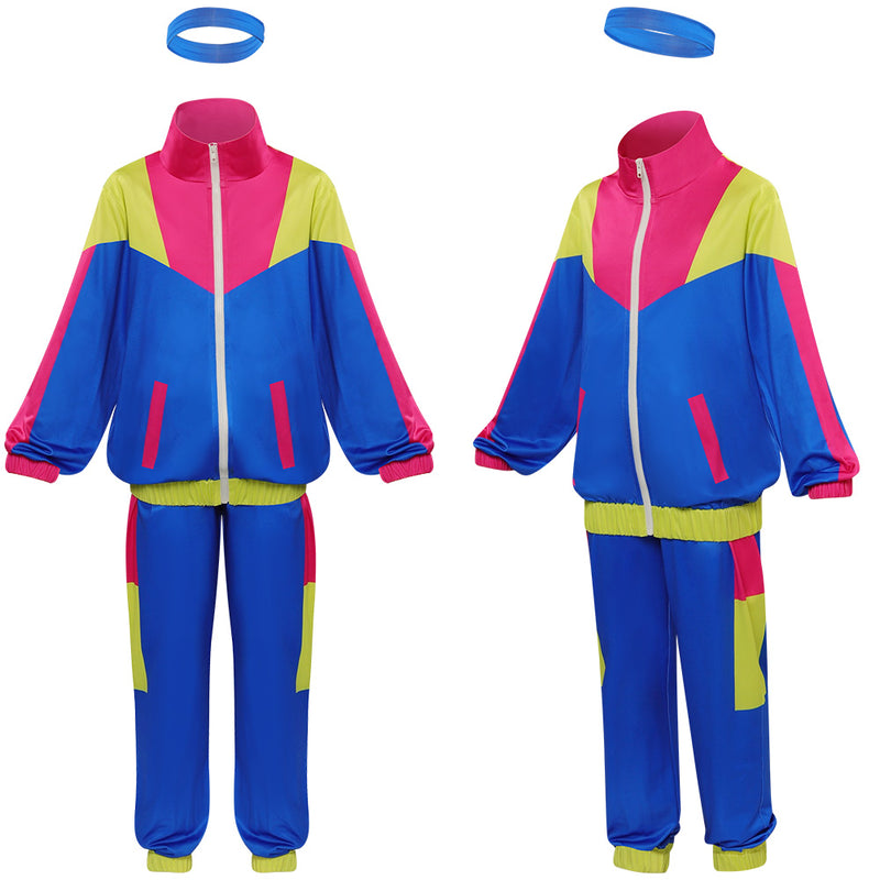 Cosplay Costume Outfits Halloween Carnival Suit children Retro tracksuit