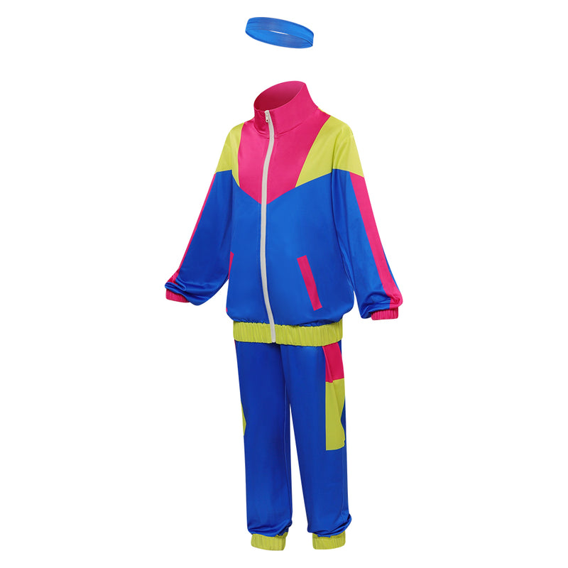 Cosplay Costume Outfits Halloween Carnival Suit children Retro tracksuit