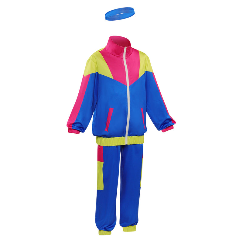 Cosplay Costume Outfits Halloween Carnival Suit children Retro tracksuit