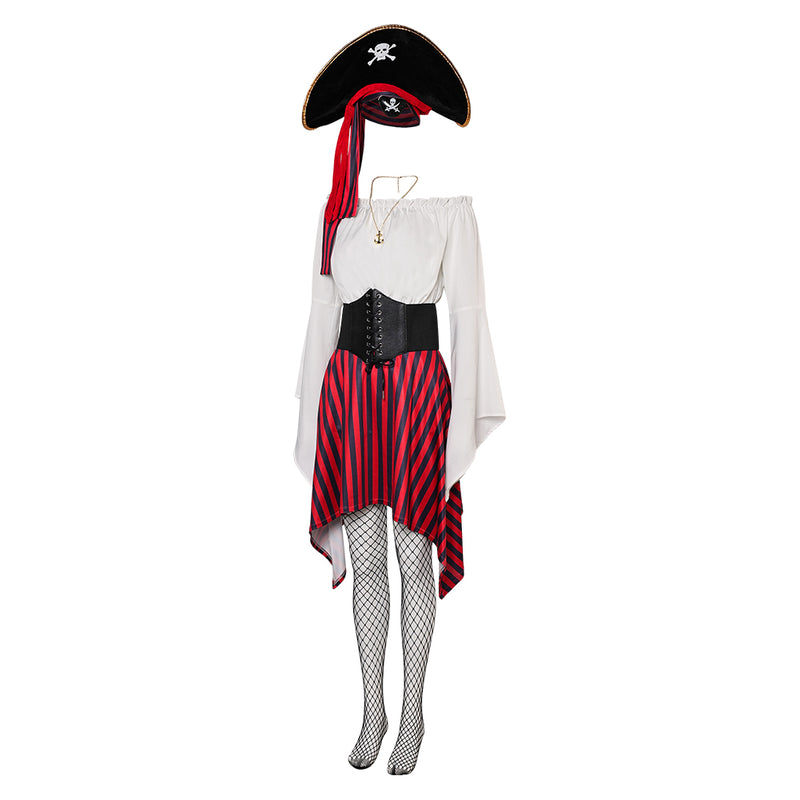 Cosplay Costume Outfits Halloween Carnival Suit dress women pirate