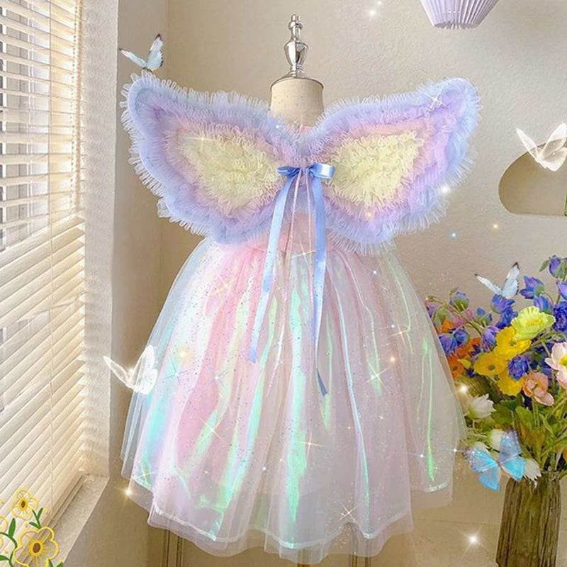 Cosplay Costume Outfits Halloween Carnival Suit Girl Rainbow Wings