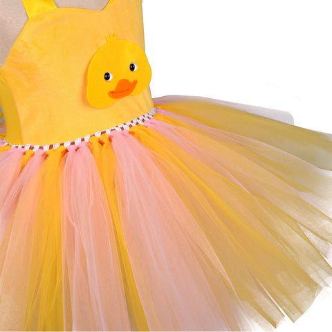 Cosplay Costume Outfits Halloween Carnival Suit Girl‘s Duck Fluffy Skirt Tutu Dress