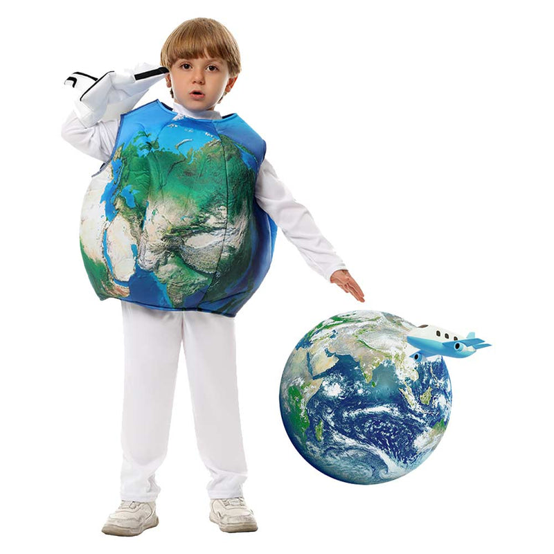 Cosplay Costume Outfits Halloween Carnival Suit Globe+aircraft gloves