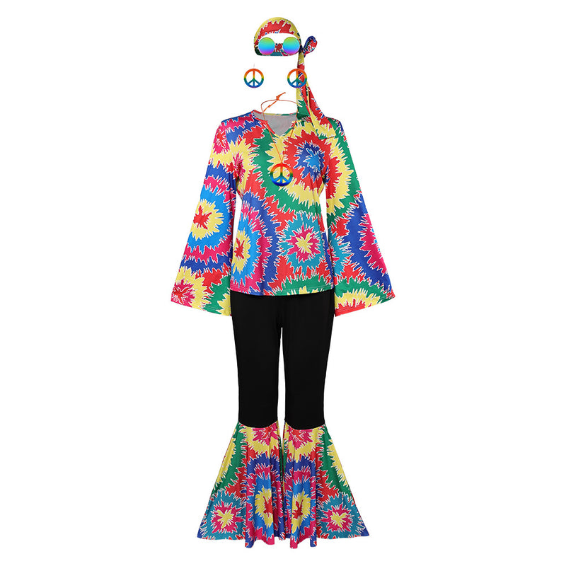 Cosplay Costume Outfits Halloween Carnival Suit hippy 70s retro