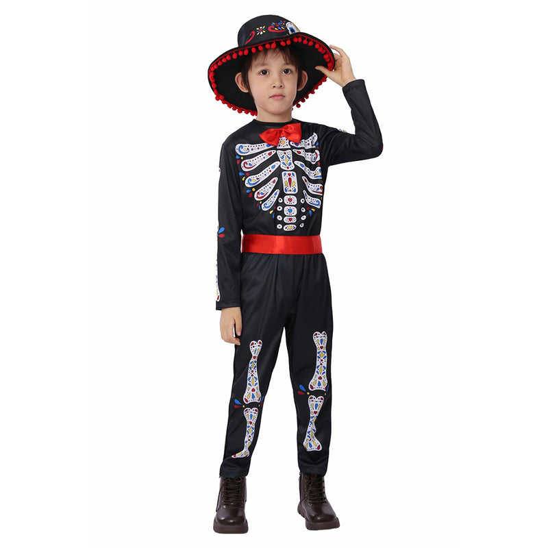 Cosplay Costume Outfits Halloween Carnival Suit Kids Day of the Dead