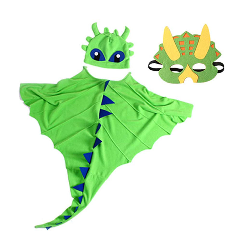 Cosplay Costume Outfits Halloween Carnival Suit Kids Dinosaur cloak Mask