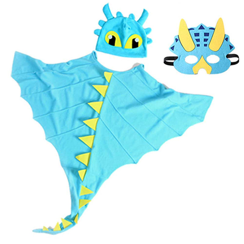 Cosplay Costume Outfits Halloween Carnival Suit Kids Dinosaur cloak Mask