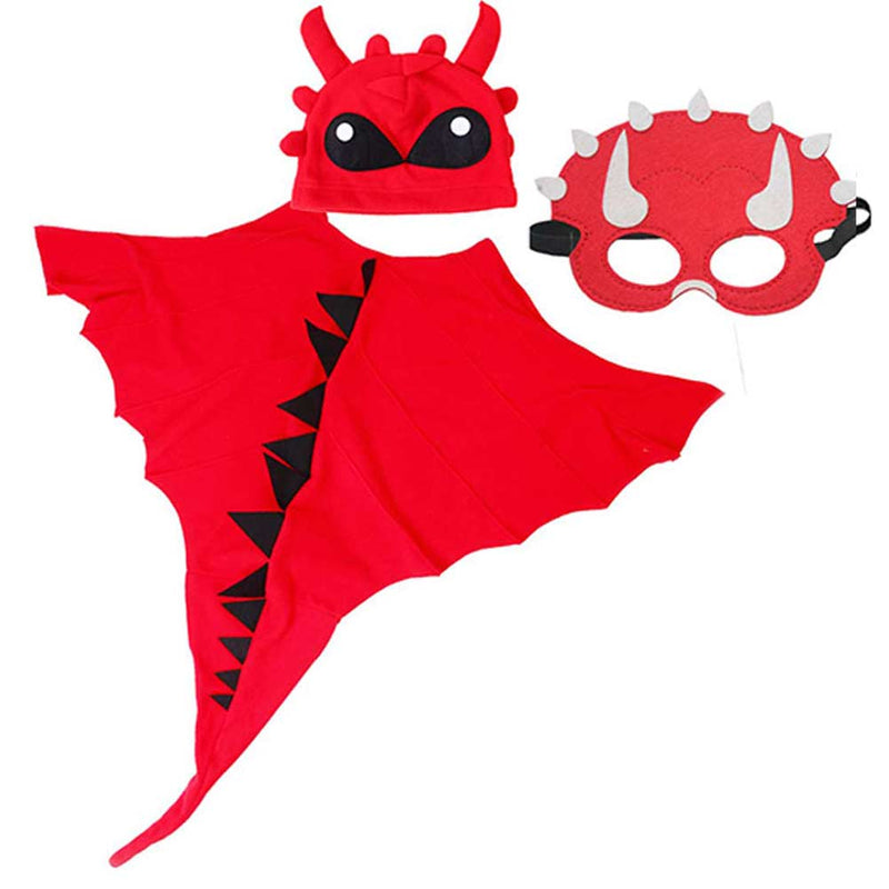 Cosplay Costume Outfits Halloween Carnival Suit Kids Dinosaur cloak Mask