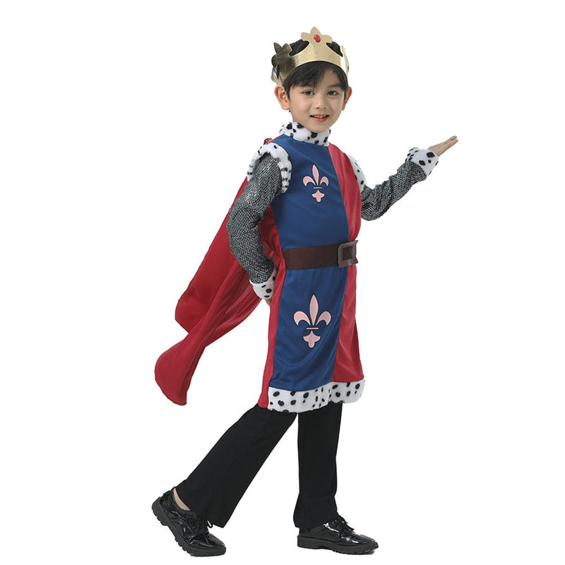 Cosplay Costume Outfits Halloween Carnival Suit Kids Medieval Kings