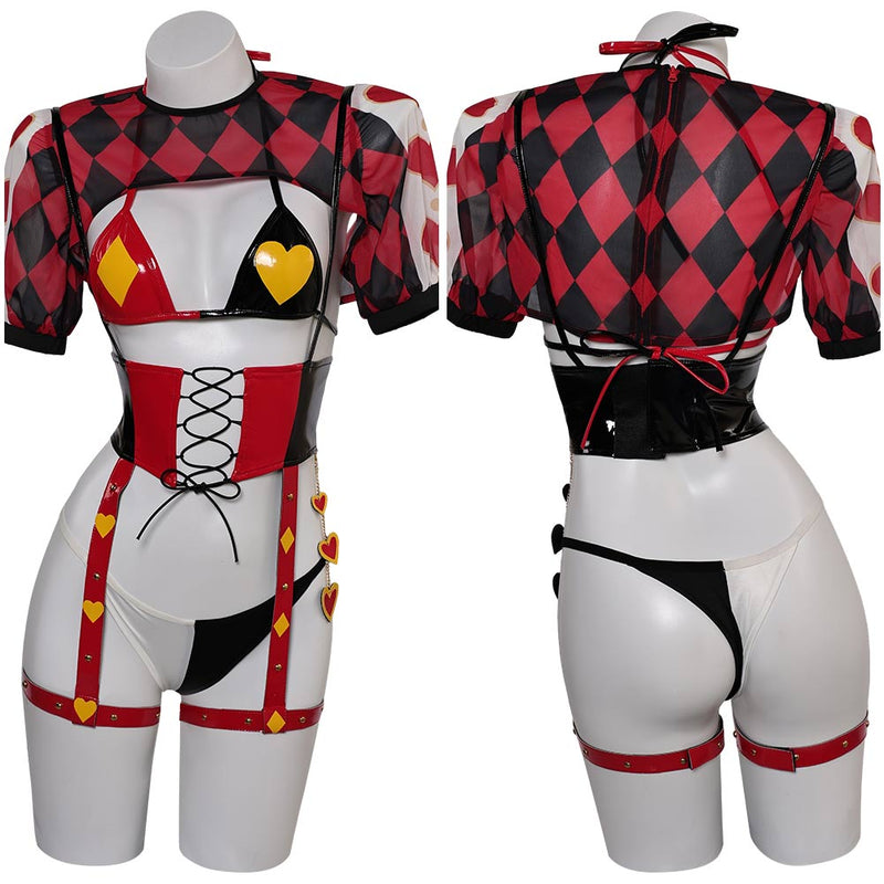 Cosplay Costume Outfits Halloween Carnival Suit Lingerie sexy Red and black squares Lingerie for Women