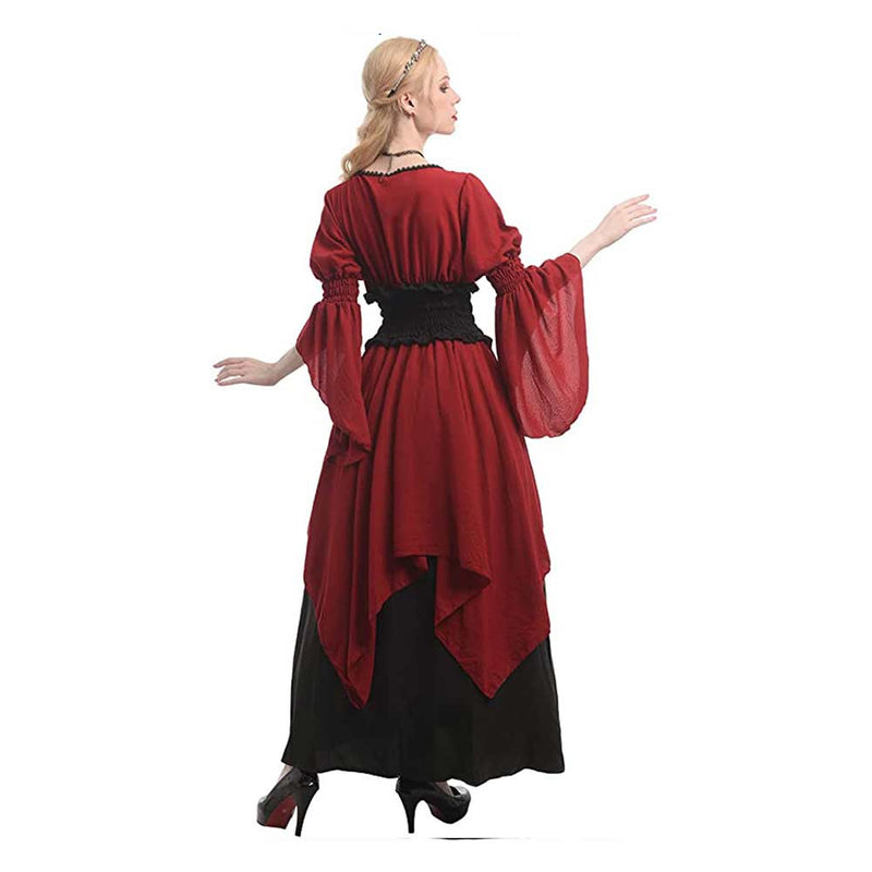 Cosplay Costume Outfits Halloween Carnival Suit Medieval Renaissance Victorian Pirate Witch Dress Dress