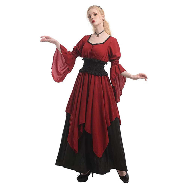 Cosplay Costume Outfits Halloween Carnival Suit Medieval Renaissance Victorian Pirate Witch Dress Dress