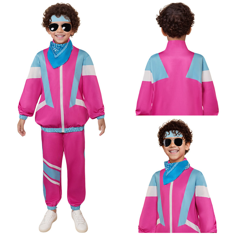 Cosplay Costume Outfits Halloween Carnival Suit Retro Dance Sportswear 80s Tracksuit Kids Hip Hop Costume