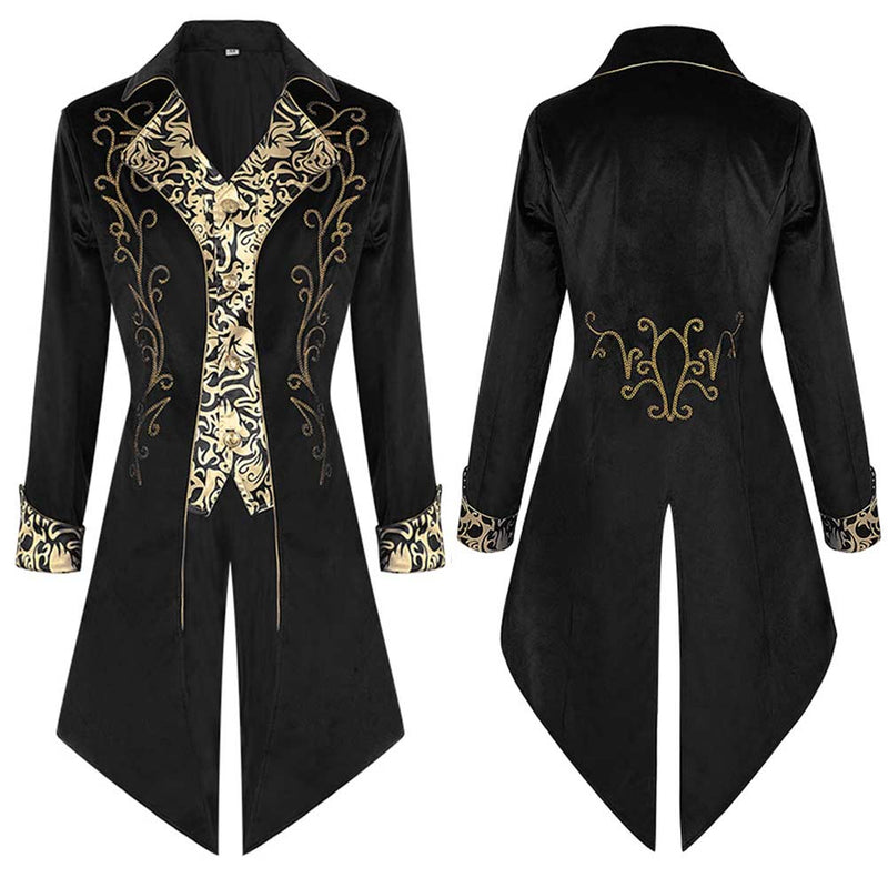 Cosplay Costume Outfits Halloween Carnival Suit Steampunk medieval jacket Gothic Victorian era Coat