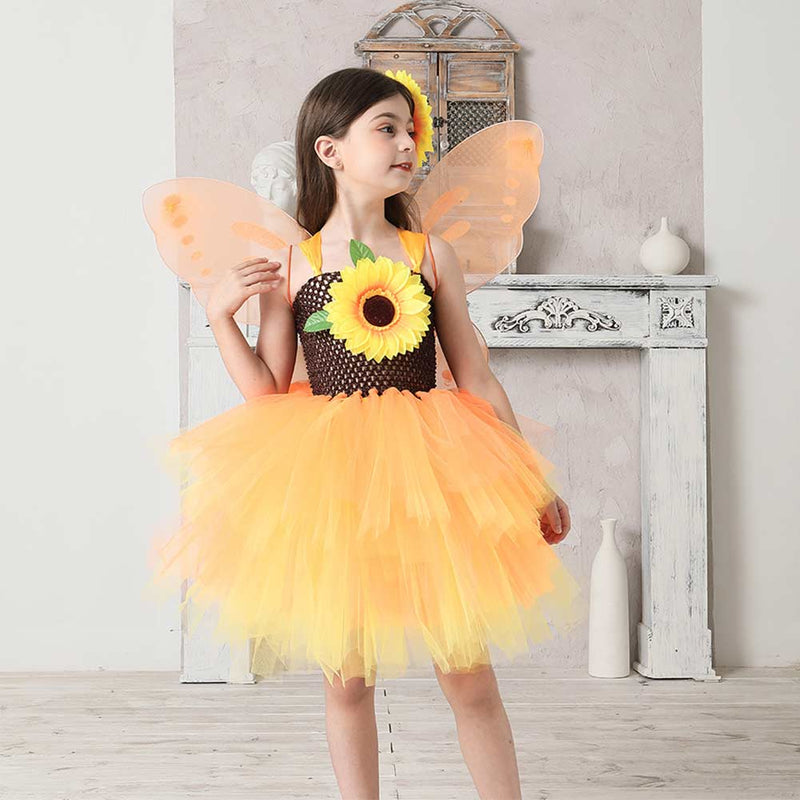 Cosplay Costume Outfits Halloween Carnival Suit Sunflower Tutu Skirt