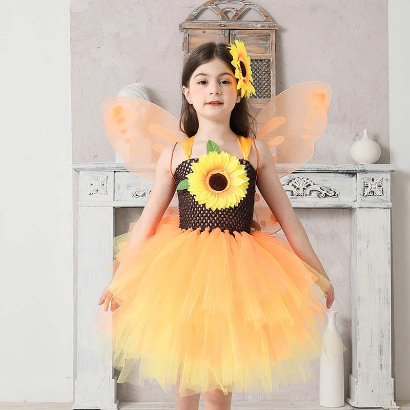 Cosplay Costume Outfits Halloween Carnival Suit Sunflower Tutu Skirt