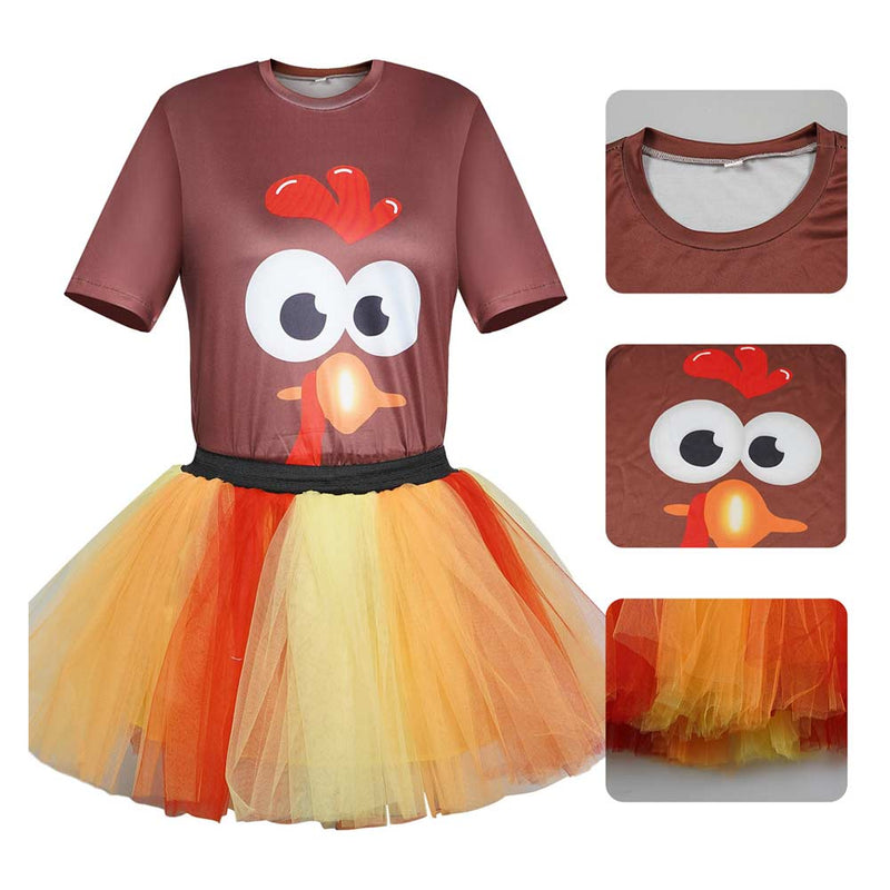 Cosplay Costume Outfits Halloween Carnival Suit Turkey dress