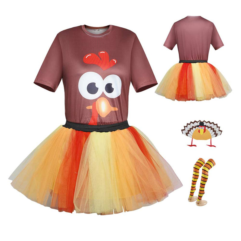 Cosplay Costume Outfits Halloween Carnival Suit Turkey dress