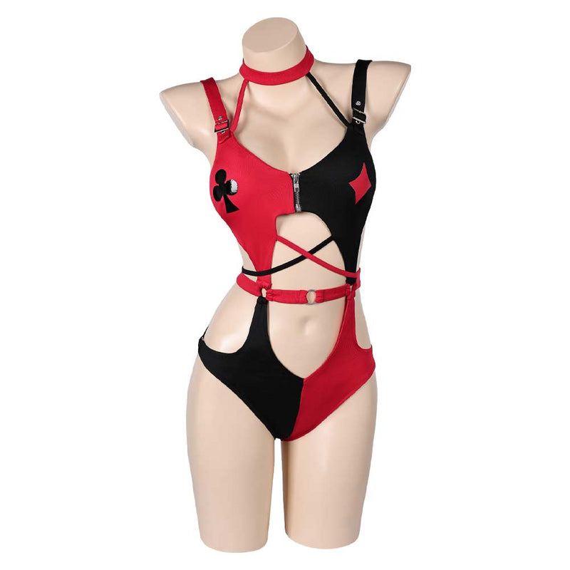 Cosplay Costume Outfits Halloween Carnival Suit Ugly girl Harley Quinn Swimsuit