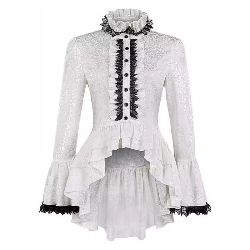 Cosplay Costume Outfits Halloween Carnival Suit Victorian Gothic lace top