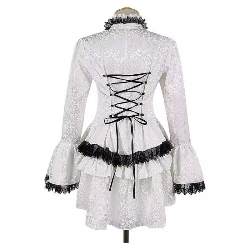 Cosplay Costume Outfits Halloween Carnival Suit Victorian Gothic lace top