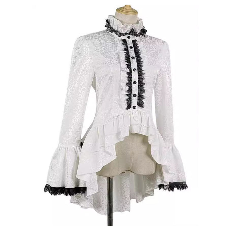 Cosplay Costume Outfits Halloween Carnival Suit Victorian Gothic lace top