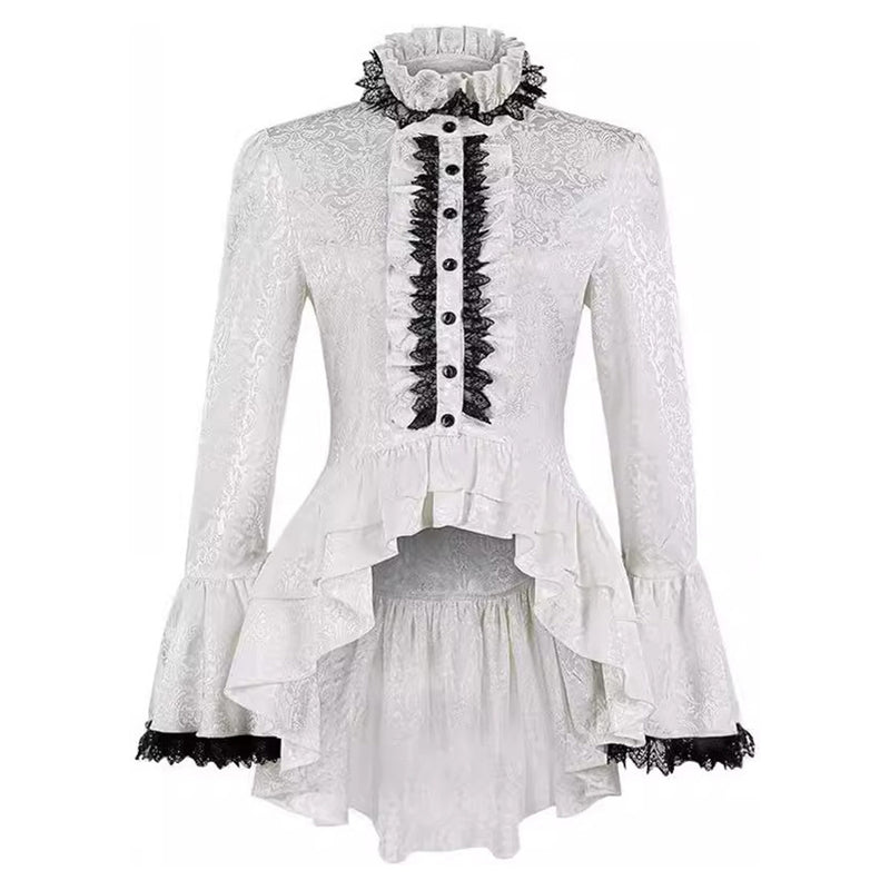 Cosplay Costume Outfits Halloween Carnival Suit Victorian Gothic lace top