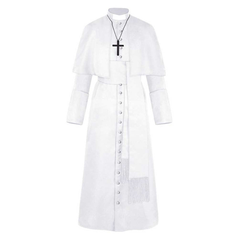 Cosplay Costume Outfits Halloween Carnival Suit White priest