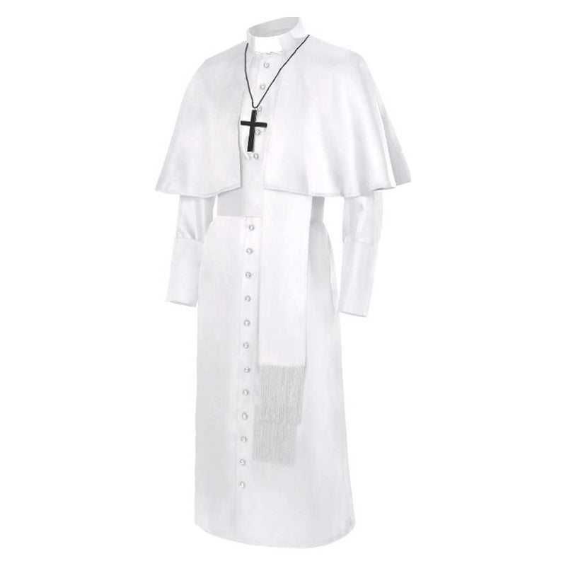 Cosplay Costume Outfits Halloween Carnival Suit White priest