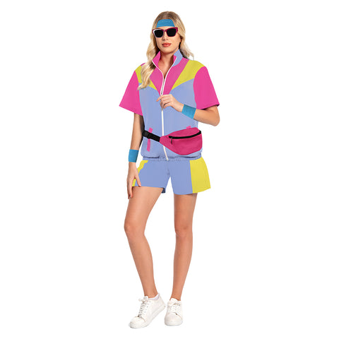 Cosplay Costume Outfits Halloween Carnival Suit women jogging suits 2 piece set Women's 2 Piece Outfits 80s 90s Track Suits Set